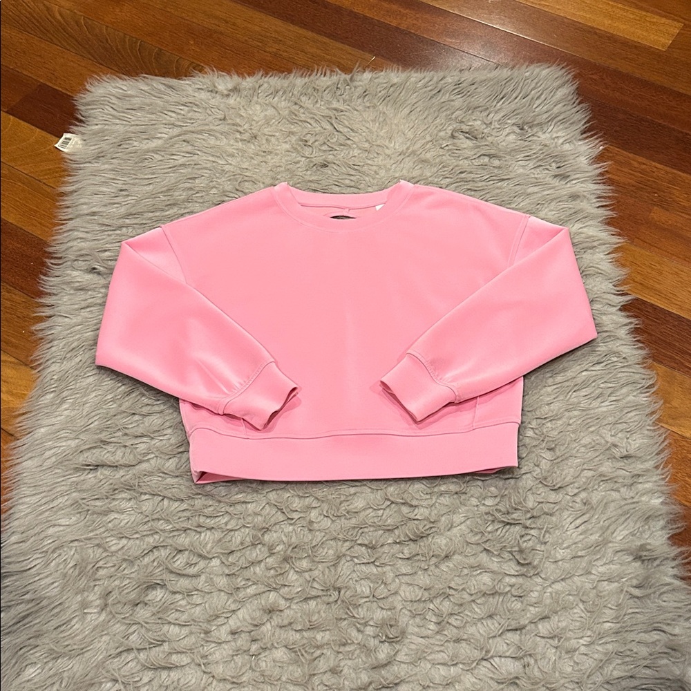 All in Motion‎ Light Pink Polyester Athletic Crew Neck Sweatshirt